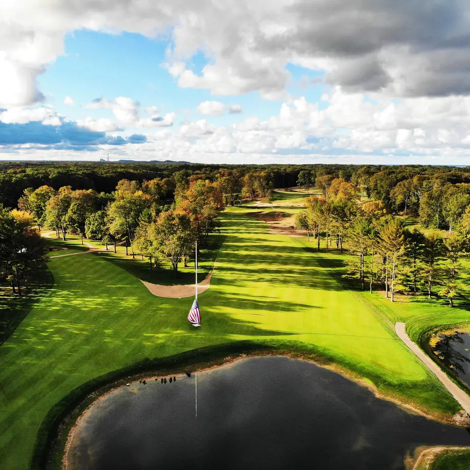The 10th at American Dunes from above