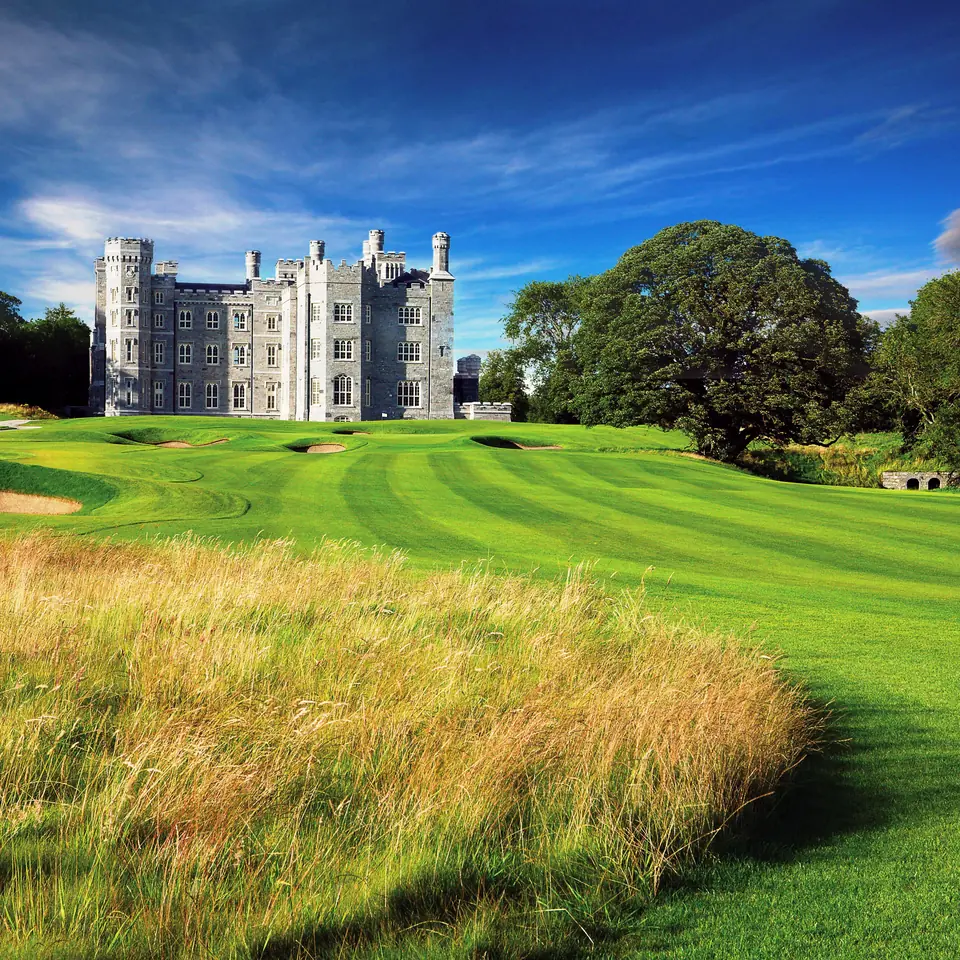 The 18th at Killeen Castle running up to the castle