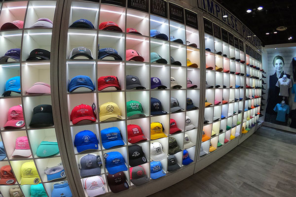 Ahead Hat stand at PGA Show